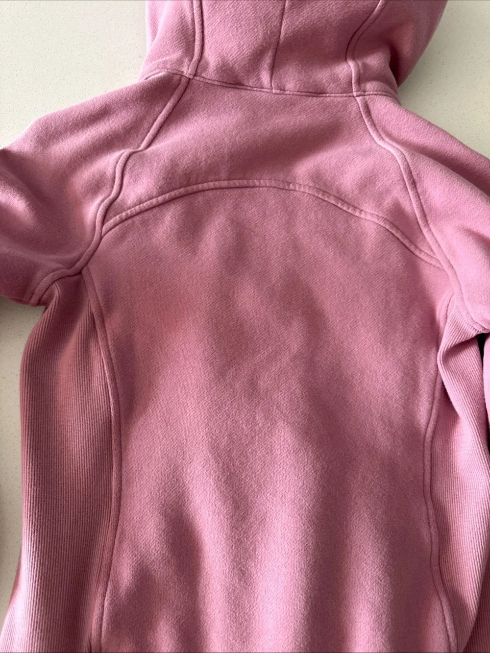 Lululemon Scuba Full Zip Hoodie Size 2 Powder Pink Cotton Jacket Pockets